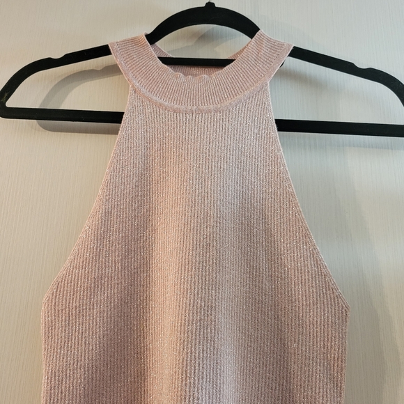 Suzy Shier Sparkly Pink Halter Top - Picture 3 of 10